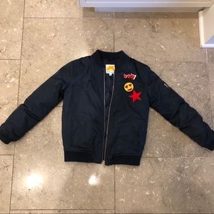 Girls’ C&C California Emoji Bomber Jacket in Navy